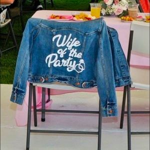 Custom jean jacket for a bride!